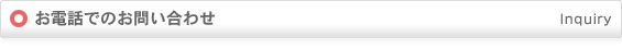 お電話でのお問い合わせ